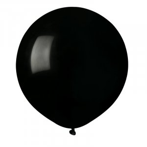 Runde ballonger - 48 cm - Svart - 10-pakning