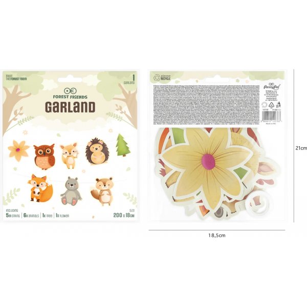 Girlander - Skogens venner - 200 cm