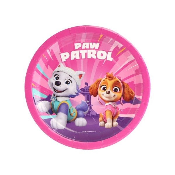 Papirtallerkener - Paw Patrol - Rosa - 23 cm - 8 stk Papirtallerkener - Paw Patrol - Rosa - 23 cm - 8 stk
