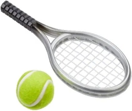 Miniobjekt - Tennisracket med ball