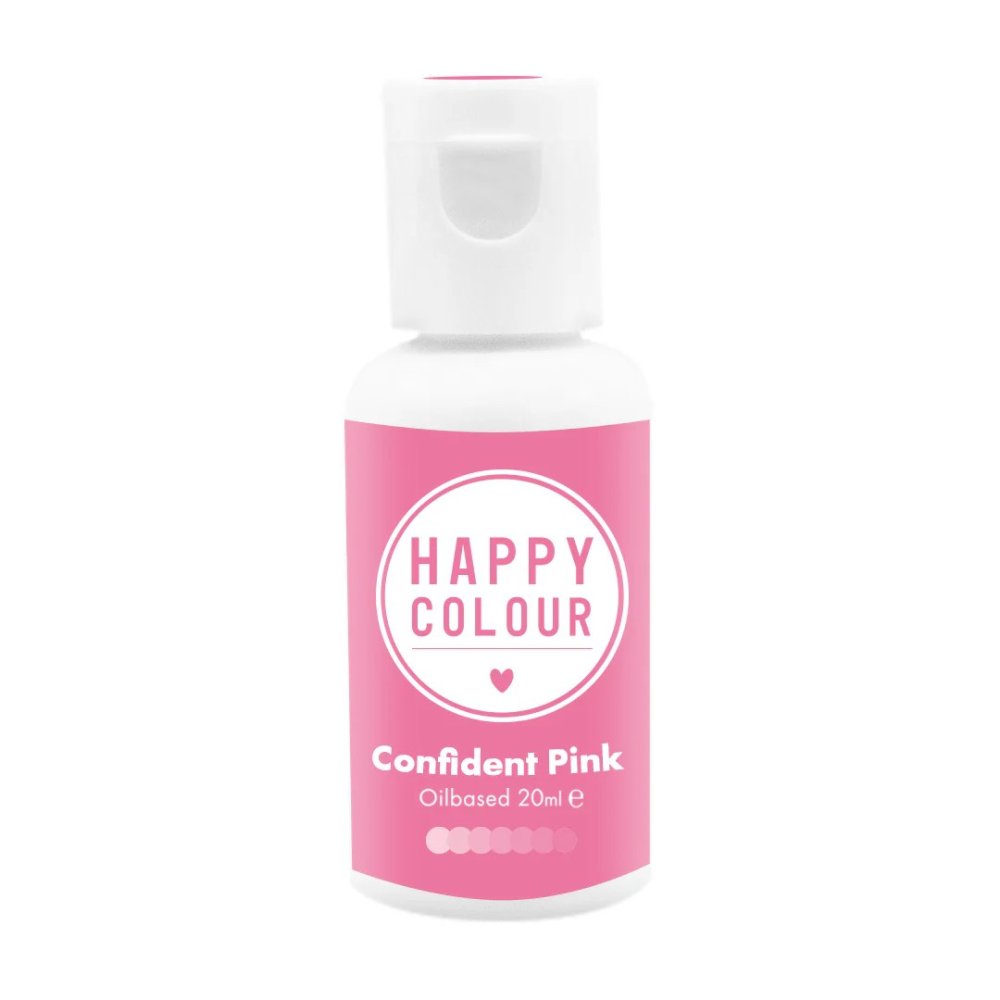 Happy Colour - Flytende oljebasert maling - Selvsikker rosa - 20 ml - Valentinsdagsbaking, Valentinsdagen