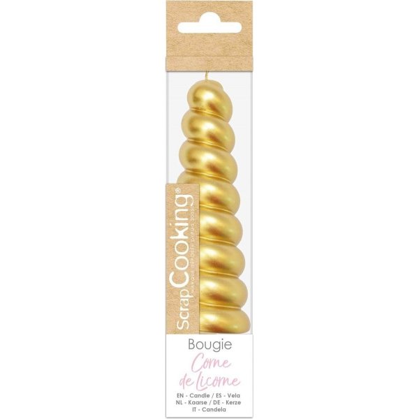 Kakelys - Enhjørningshorn - Scrapcooking - 1 stk Kakelys - Enhjørningshorn - Scrapcooking - 1 stk