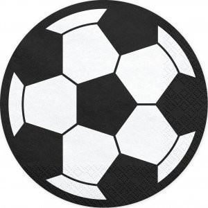 Servietter - Runde - Fotballfest - 20-pakning