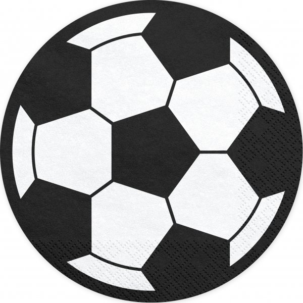 Servietter - Runde - Fotballfest - 20-pakning Servietter - Runde - Fotballfest - 20-pakning