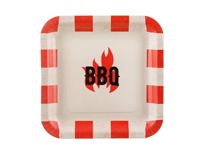 Papptallerkener – BBQ – Grill – 6-pakning – 26 cm – Papirtallerkener, Borddekking