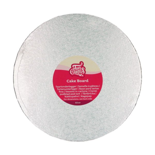 Kakefat - s�lv - 3 mm tykk - 25,4 cm diameter