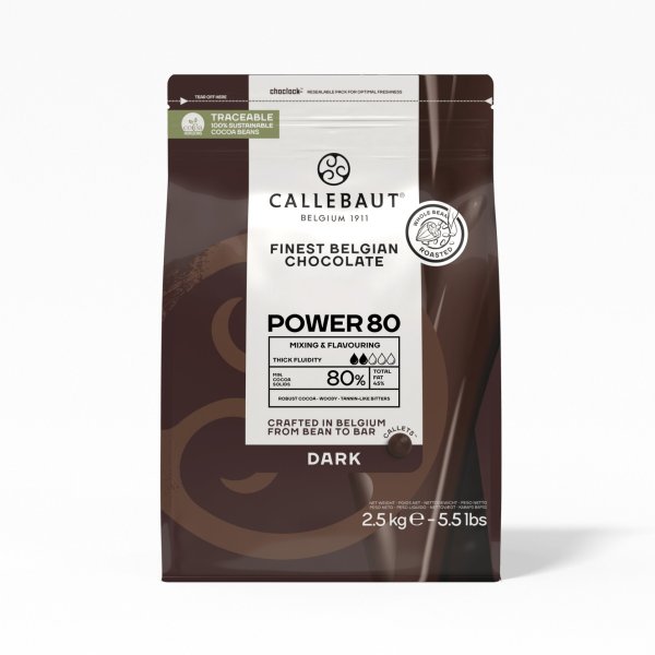 Sjokolade - Power 80 - Callebaut - 2,5 kg Sjokolade - Power 80 - Callebaut - 2,5 kg