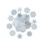 Konfetti - Sn�flak - Lysebl� - 100-pakning