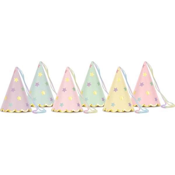 Partyhattar - Pastel stars