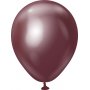 Miniballonger ensfargede - Premium 13 cm - Burgunder Krom - 25-pakning