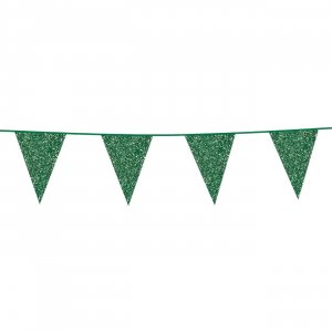 Girlander - Grønn Glitter - 6m Girlander - Grønn Glitter - 6m