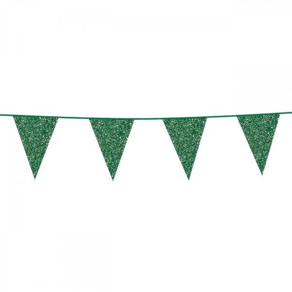 Girlander - Grønn Glitter - 6m Girlander - Grønn Glitter - 6m