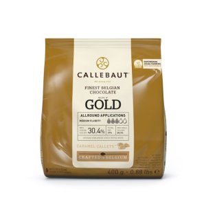 Sjokolade - Hvit sjokolade med karamellgull - Callebaut - 400 g