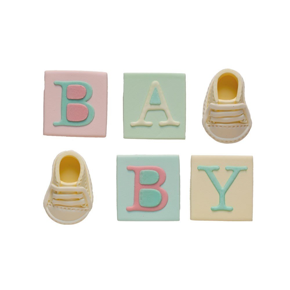 Sukkerpynt – Baby – Mix – 6 stk – Sukkerpynt