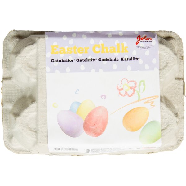 Gatefargestifter - Egg - Pastellfarger - 6-pakning