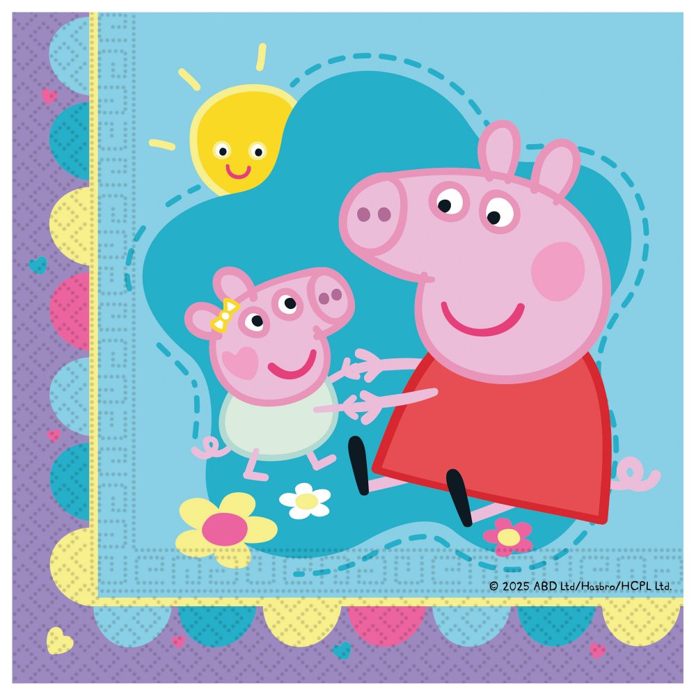Servietter - Greta Pig - 20-pakning - Greta Gris-fest