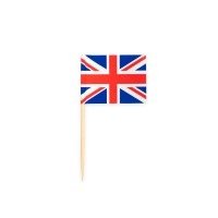 Festvalg – Union Jack – 50-pakning – Cake Picks
