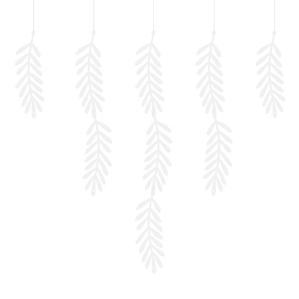 Girlander - Blader - Hvit Girlander - Blader - Hvit