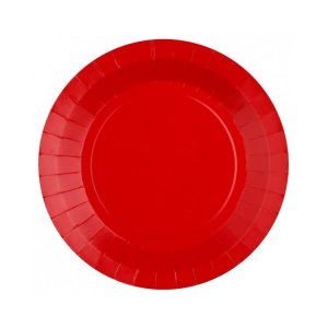 Papirtallerkener - Røde - 22,5 cm - 10-pakning Papirtallerkener - Røde - 22,5 cm - 10-pakning