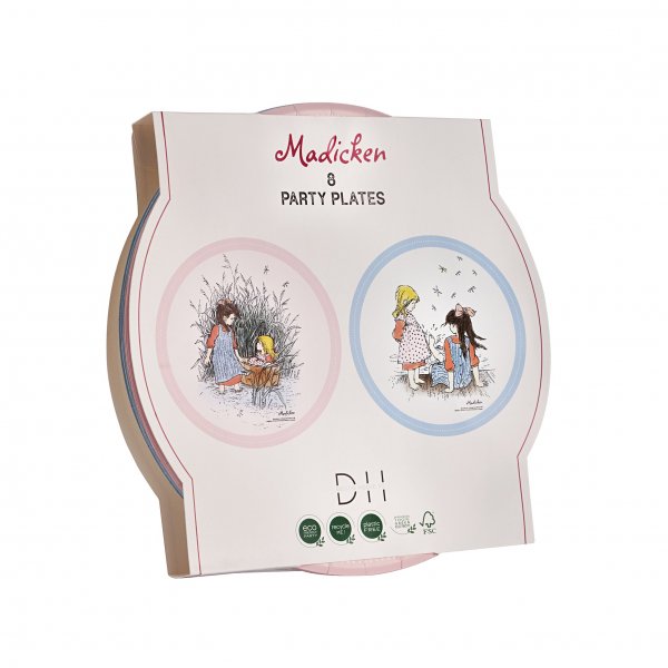 Papirtallerken - Madicken 8-pakning 23cm Papirtallerken - Madicken 8-pakning 23cm