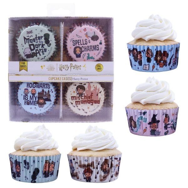 Cupcakeformer - Harry Potter - Foliert - 60-pakning Cupcakeformer - Harry Potter - Foliert - 60-pakning