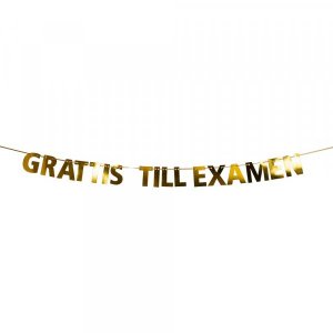 Garland - "Gratulerer med uteksamineringen" - Gull Garland - "Gratulerer med uteksamineringen" - Gull