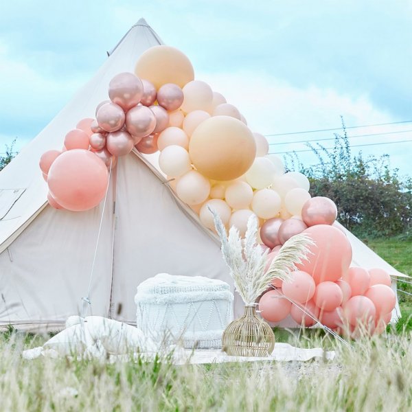 Ballongbue - Luksus - Fersken/Natur/Ros�gull