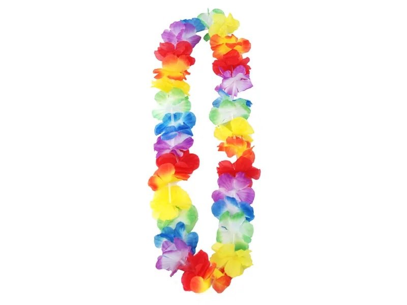 Hawaiisk krans – Blandede farger – 90 cm