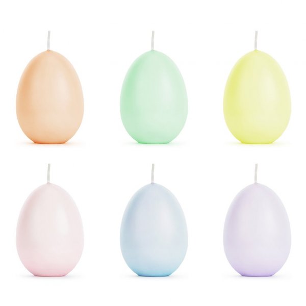 Stearinlys - Egg - Pastellmiks - 6-pakning Stearinlys - Egg - Pastellmiks - 6-pakning