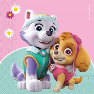 Servietter - Paw Patrol - Skye & Everest - 33 x 33 cm - 20 stk Servietter - Paw Patrol - Skye & Everest - 33 x 33 cm - 20 stk
