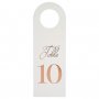 Bordnummerering - Flaskeoppheng - Hvit/Rosgull