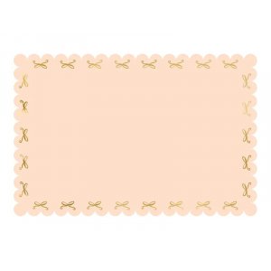 Duk - Papir - Rosa med gullrosetter - 180x120 cm