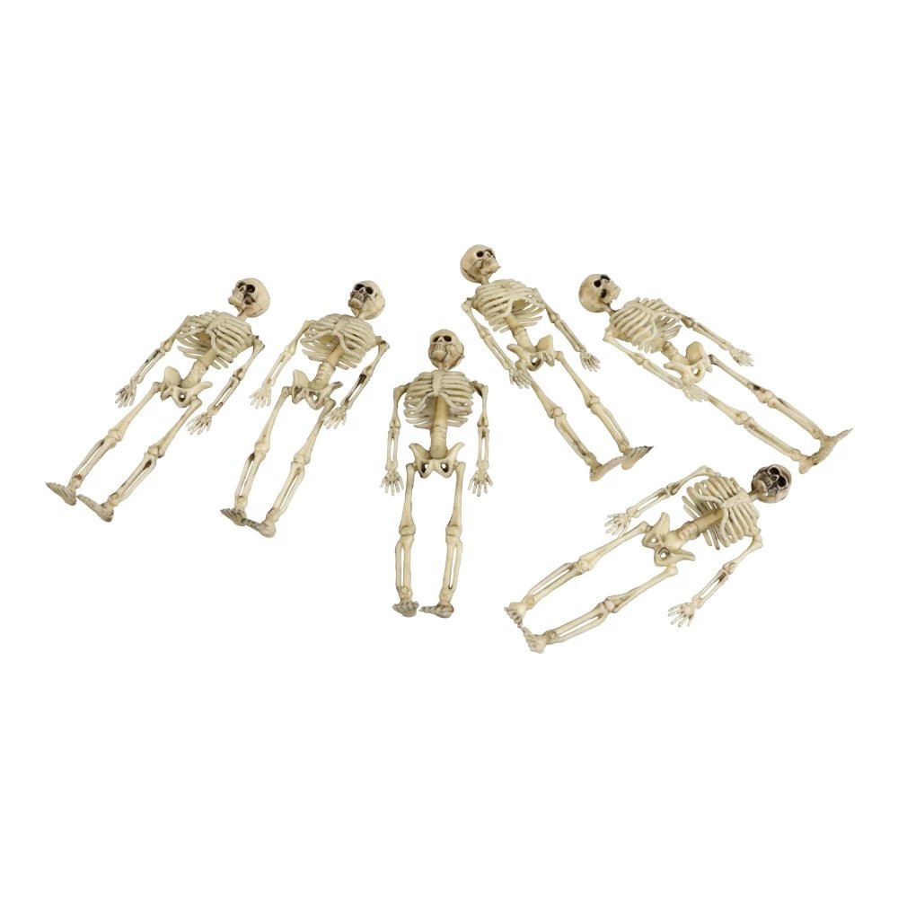 Dekorativt skjelett - Halloween - 15 cm - 6-pakning - Halloween