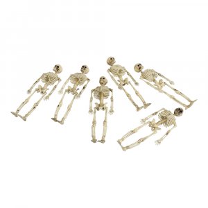 Dekorativt skjelett - Halloween - 15 cm - 6-pakning Dekorativt skjelett - Halloween - 15 cm - 6-pakning