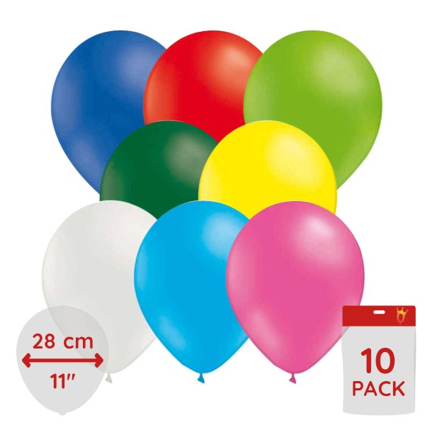 Ballonger - Mix - Assorterte farger - 10-pakning