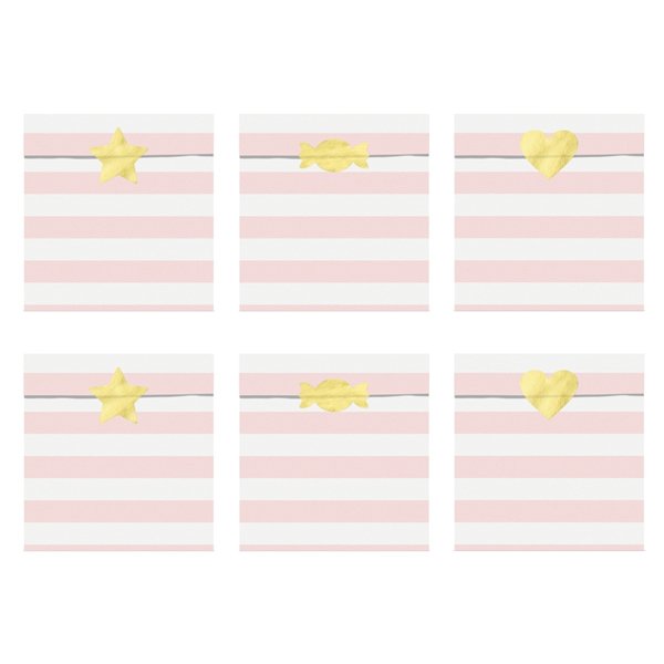 Godteriposer - Yummy - Lys rosa - 6-pakning Godteriposer - Yummy - Lys rosa - 6-pakning