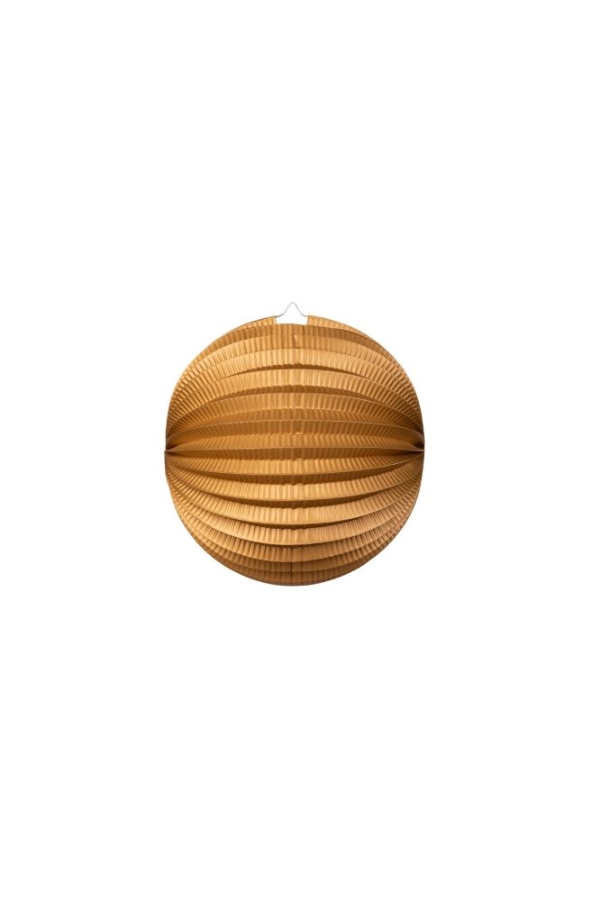 Lanterne – Papir – Gull Metallisk – 25 cm – Lamper og lykter til bryllup, Bryllupsdekorasjoner