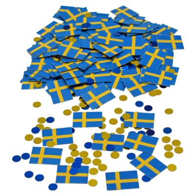 Konfetti - Dots - Svenska flaggan