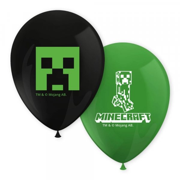 Ballonger - Minecraft - 8-pakning