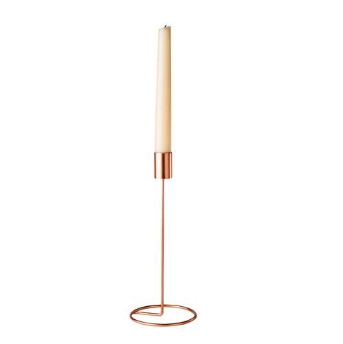Lysestake - Roségull - Ø9,5 x 23 cm - Lamper og lykter, Hengende dekorasjoner