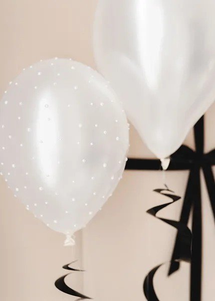 Selvklebende perler - Hvite - 144 stk