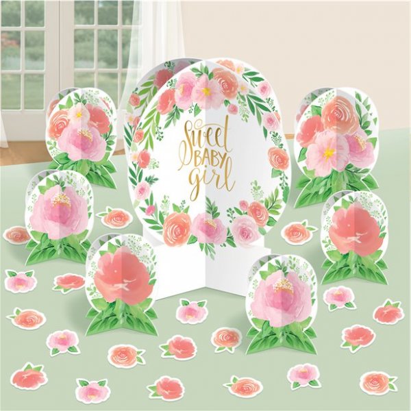 Borddekorasjonssett - Floral Baby Borddekorasjonssett - Floral Baby
