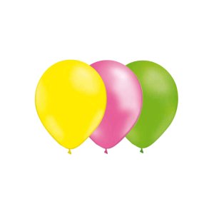 Ballonger - Mix - Lys gul/limegrønn/rosa metallic - 15-pakning Ballonger - Mix - Lys gul/limegrønn/rosa metallic - 15-pakning