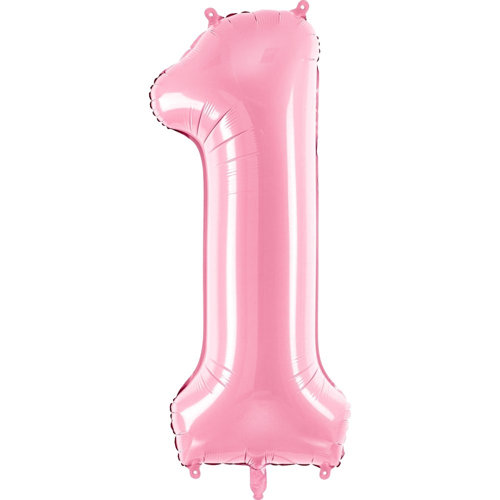 Tallballong – Rosa – 86 cm – Nummer: 1 – Tallballonger, Ballonger