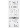 Klistremerker - sølv - kjærlighet - 10x24 cm Klistremerker - sølv - kjærlighet - 10x24 cm