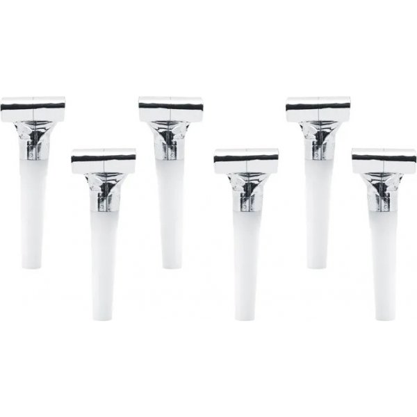 Festhorn - Metallisk - Sølv - 6-pakning Festhorn - Metallisk - Sølv - 6-pakning