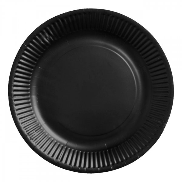 Papirtallerkener - Svart 23 cm - 8-pakning Papirtallerkener - Svart 23 cm - 8-pakning