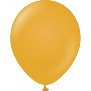 Ballonger ensfarget - Premium 30 cm - Sennep