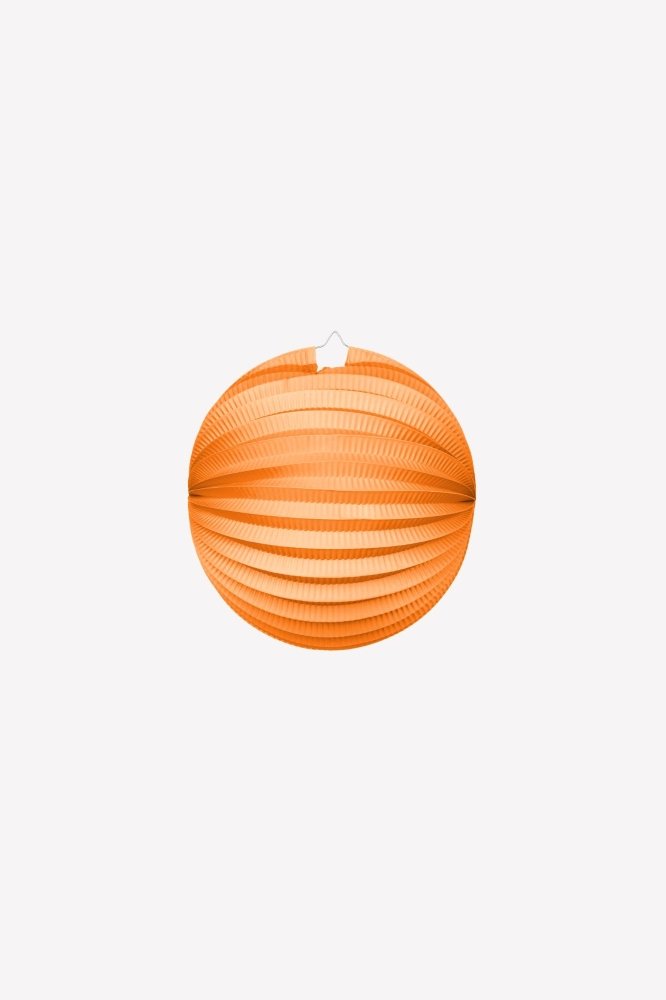 Lanterne – Papir – Oransje – 25 cm – Lamper og lykter til bryllup, Bryllupsdekorasjoner