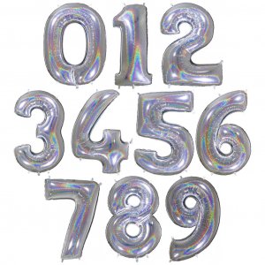 Tallballong - Slvglitter - 1 m